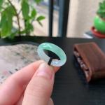 飘绿素面戒圈